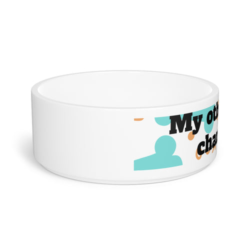 "My other bowl is champagne" pet bowl